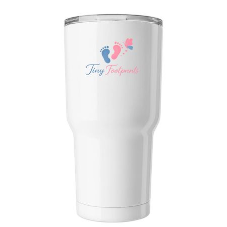 Tiny Footprints Tumbler, a White Insulated Tumbler