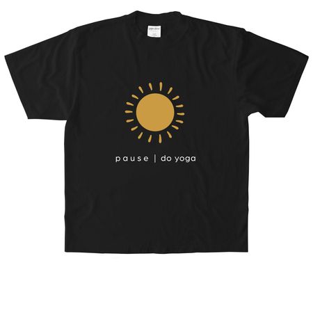 FOR ASH.. pause, do yoga., a Black Heavyweight Garment Dye Tee