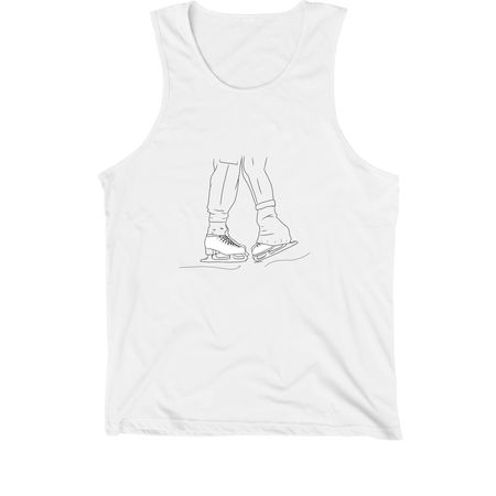 Sapphic Skaters <3, a White Premium Cotton Tank