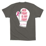 BreastCancer Journey, a Asphalt Premium Cotton Tee (back-view)