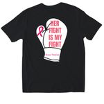 BreastCancer Journey, a Black Softstyle Cotton Tee (back-view)
