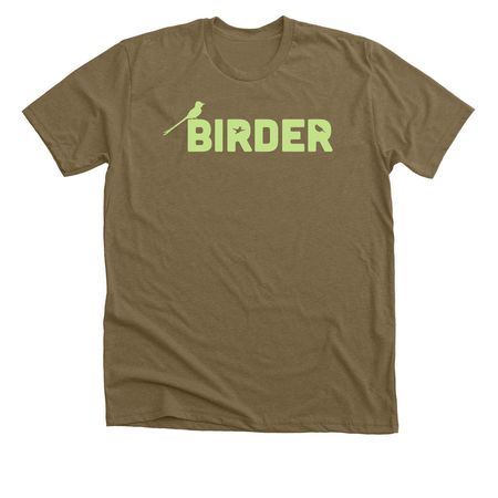 Birder, a Heather Olive Premium Unisex Tee