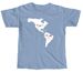 De Aqu? y De All?, a Washed Denim Comfort Colors Unisex Tee