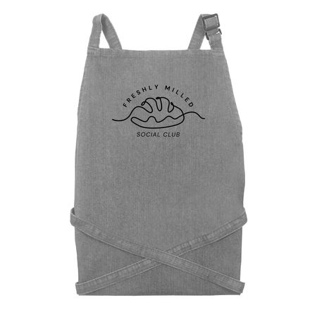 Freshly Milled Aprons, a Grey Denim Recycled Denim Bib Apron