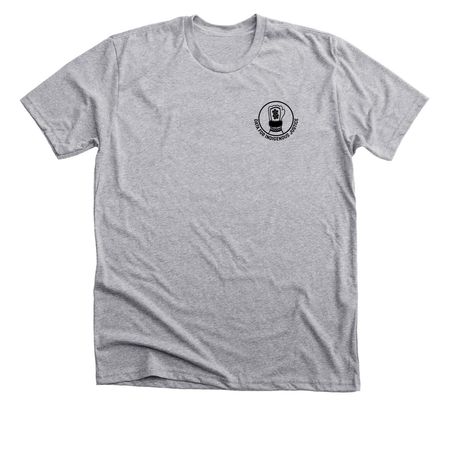 Data for Indigenous Justice (Black Logo), a Athletic Heather Premium Unisex Tee