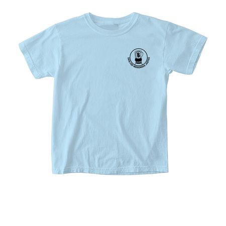 Data for Indigenous Justice (Black Logo), a Chambray Comfort Colors Youth Tee