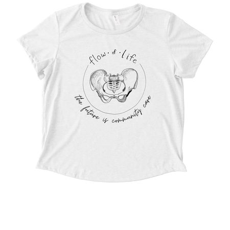 The Future is Community Care, a Fairly White Allmade Eco Triblend Women?s Scoop Neck Tee