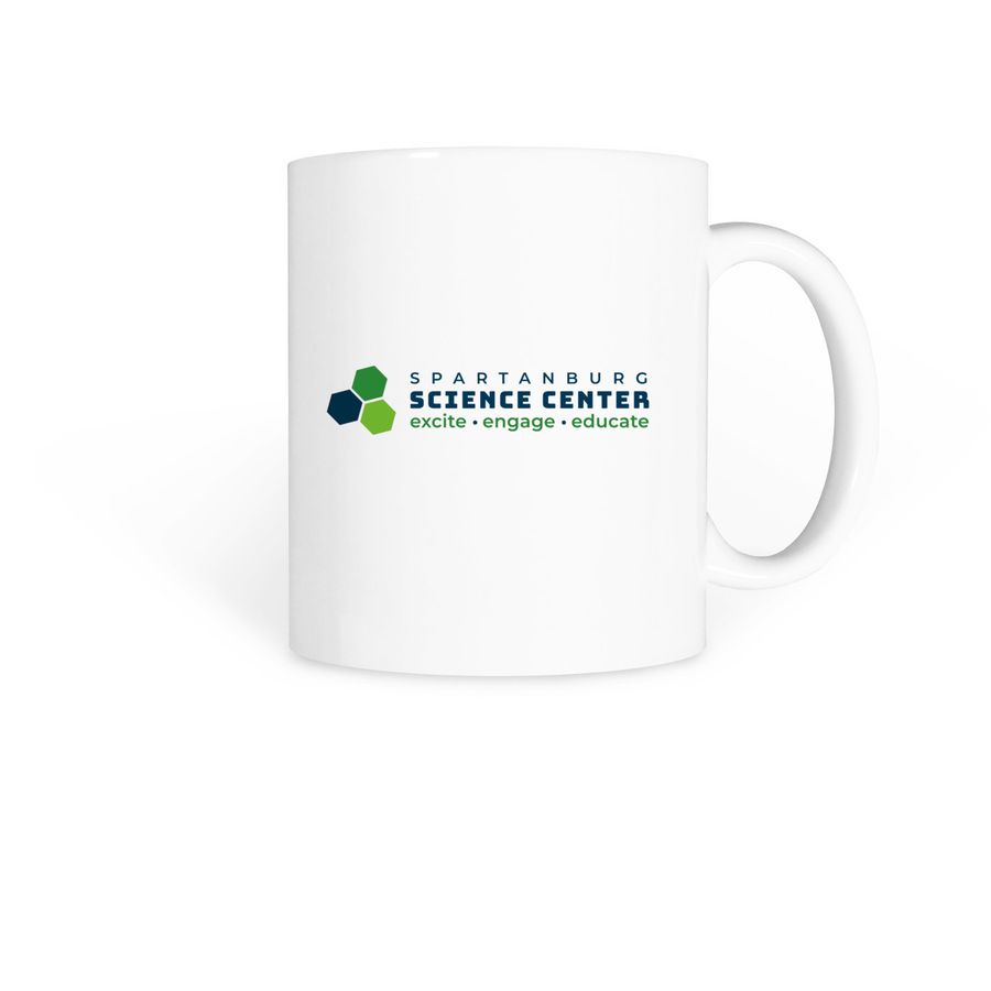 Spartanburg Science Center, a White Coffee Mug