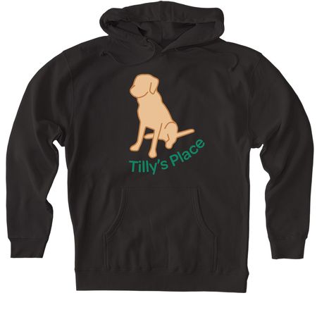 Clothing, a Black Heavyweight Pullover Hoodie