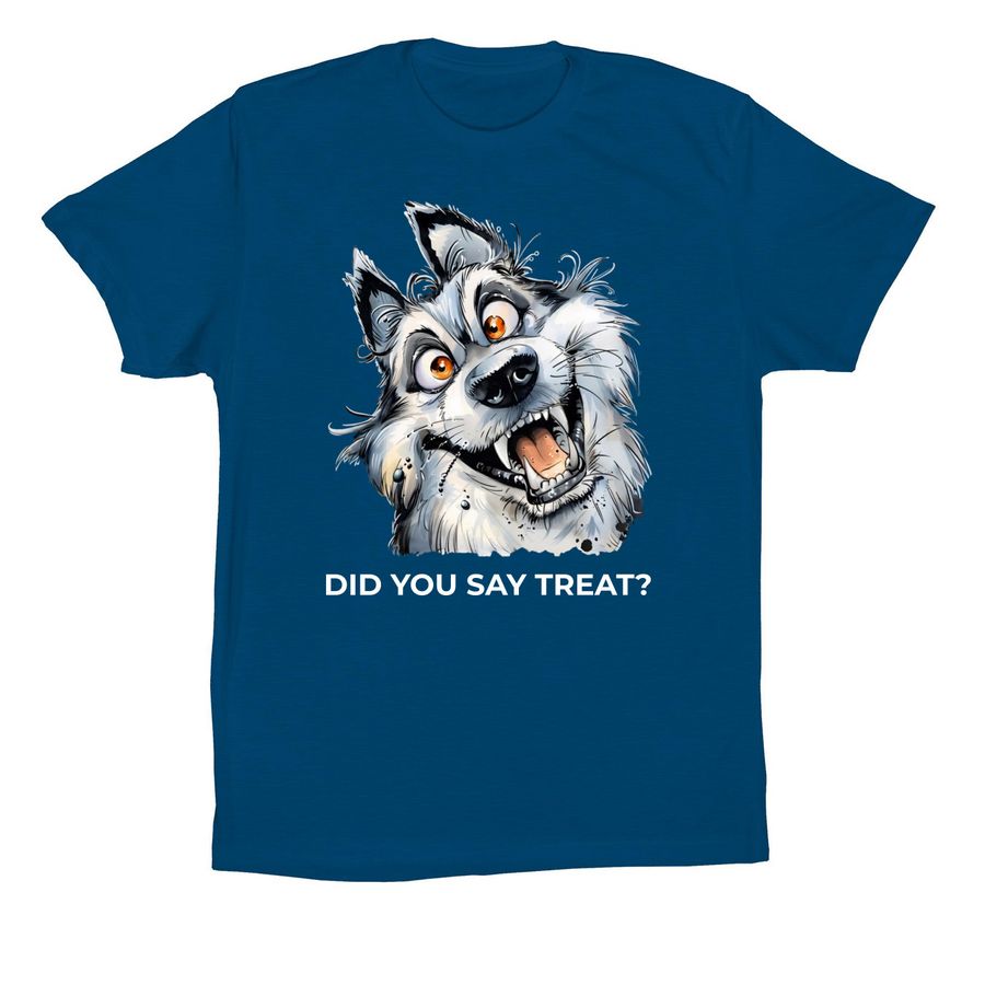 We're Hungry, a Cool Blue Premium Cotton Tee