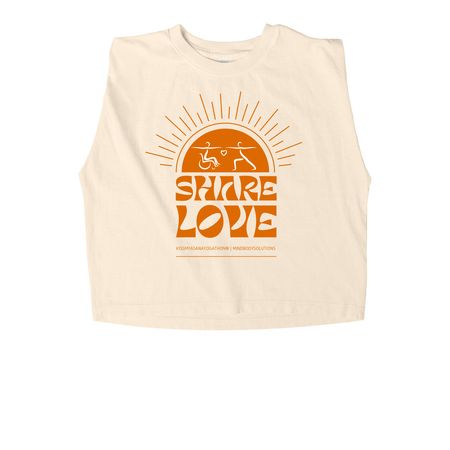 Get in the Groove, a Faded Cream Women's Heavyweight Garment Dye Muscle Tee