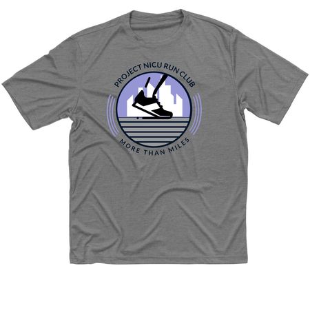 PN Run club drop, a Grey Concrete Heather Classic Performance Tee