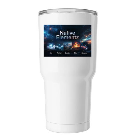 New Wave Native_Elementz Tumbler, a White Insulated Tumbler