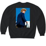 WIG OF THE CENTURY&nbsp;, a Black Softstyle Crewneck Sweatshirt (back-view)