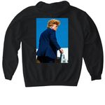WIG OF THE CENTURY&nbsp;, a Black Gildan Softstyle Pullover Hoodie (back-view)