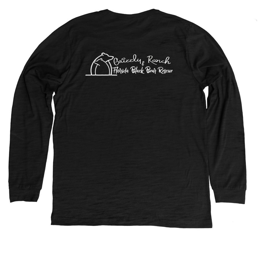 Papa Bear Shirts!, a Solid Black Blend Premium Long Sleeve Tee (back-view)