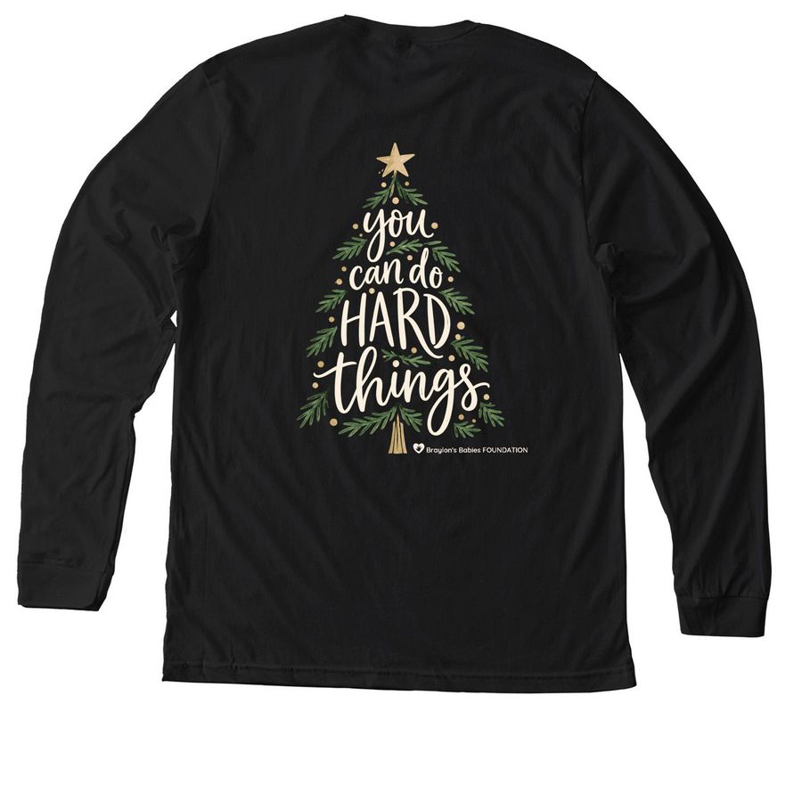 Christmas- you can do hard things, a Solid Black Blend Premium Long Sleeve Tee