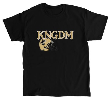 KNGDM X SAINTS LOGO, a Black Classic Unisex Tee