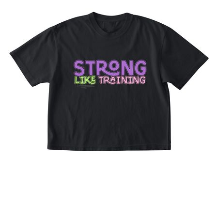 Stronglike Training, a Black Comfort Colors Boxy Tee