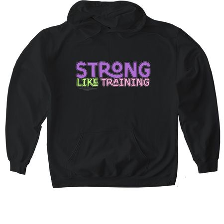 Stronglike Training, a Black Gildan Softstyle Pullover Hoodie