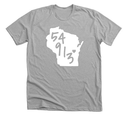 54913 Love, a Athletic Heather Premium Unisex Tee
