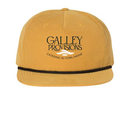 Galley Provisions Snapback Hat, a Biscuit/ Black Printed Umpqua Snapback Cap