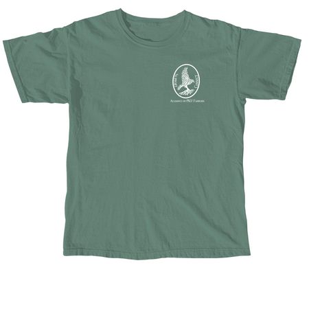 Oscar?s Birdie Bash ? Green Tee, a Light Green Comfort Colors Unisex Tee (back-view)