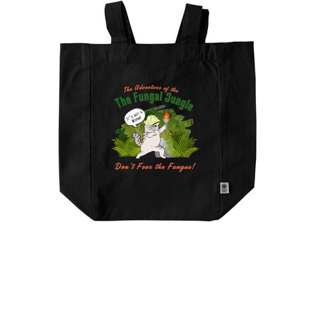 FieldHaven Fungal Jungle Tote, a Black Recycled Cotton Tote Bag