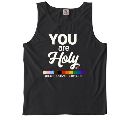 Pride 2025 | You are Holy, a Black Comfort Colors Tank Top