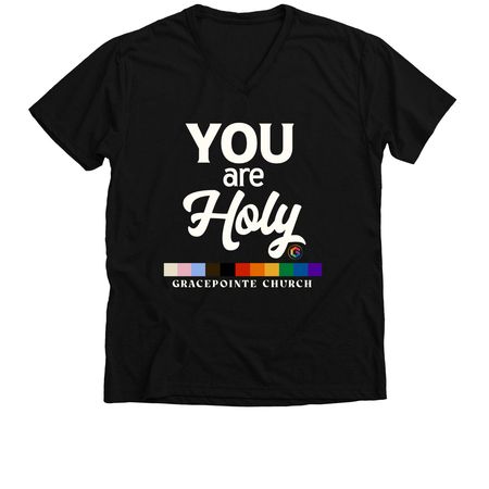 Pride 2025 | You are Holy, a Solid Black Blend Premium V-Neck Tee