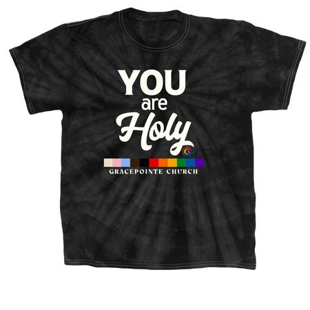 Pride 2025 | You are Holy, a Black Classic Tie Dye Tee