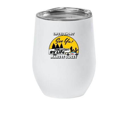 Wine With Us, a White Insulated Wine Cup