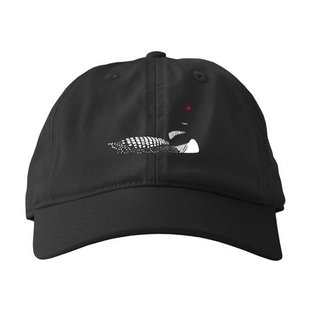 Loon hat, a Black Printed Eco Baseball Cap