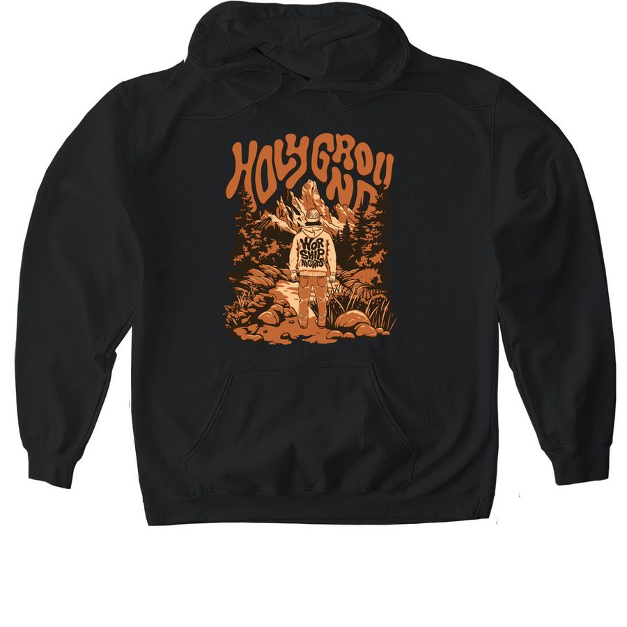 Holy Ground, a Black Gildan Softstyle Pullover Hoodie
