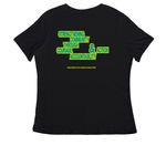 OTMR Live 2026 - Teal, a Black Women's Relaxed V-Neck Tee (back-view)