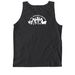 Ozzy First Anniversary, a Black Comfort Colors Tank Top (back-view)