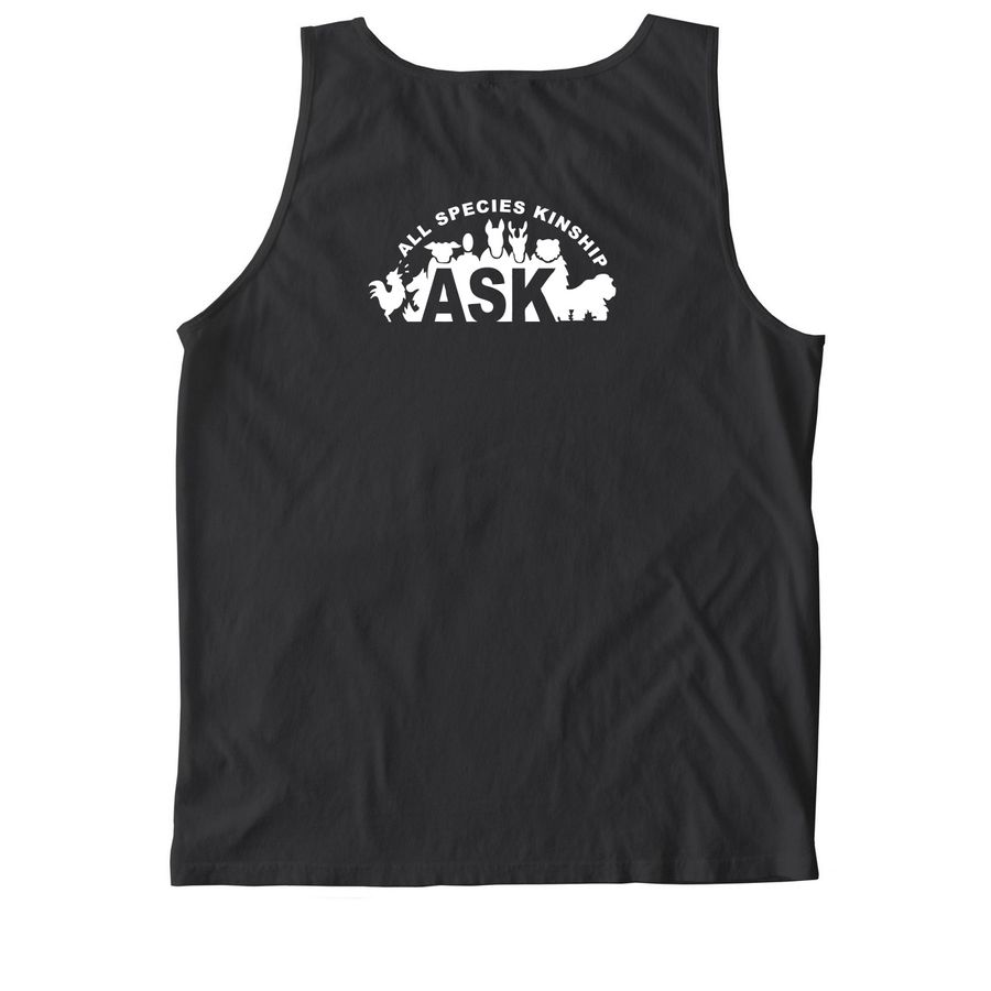 Ozzy First Anniversary, a Black Comfort Colors Tank Top (back-view)