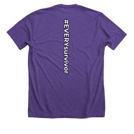 #EVERYsurvivor, a Heather Team Purple Premium Unisex Tee