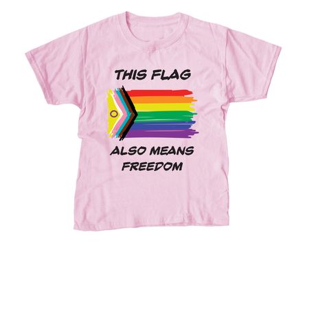 This flag also means freedom, a Light Pink Youth Unisex Tee