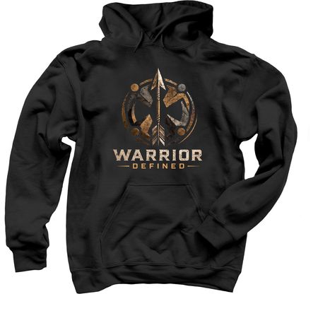 WARRIOR DEFINED, a Black Pullover Hoodie