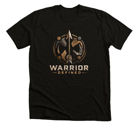 WARRIOR DEFINED, a Solid Black Blend Premium Unisex Tee