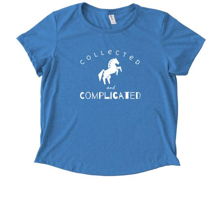 Horses - Complicated, a Azure Blue Allmade Eco Triblend Women?s Scoop Neck Tee