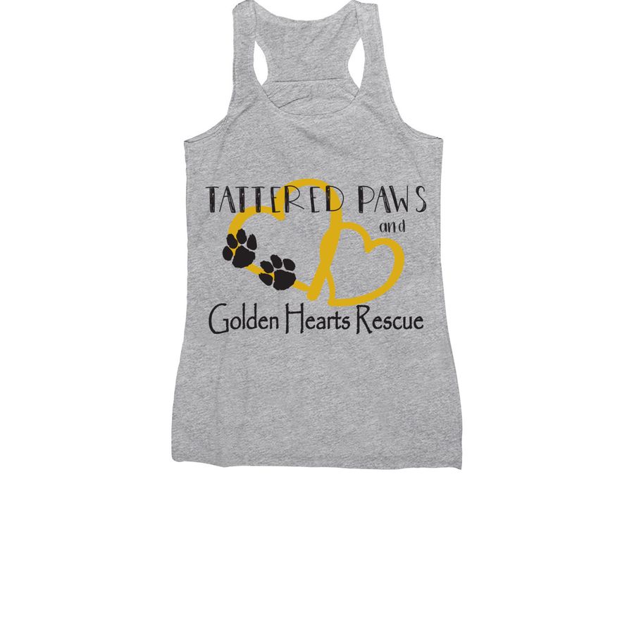 Tattered Paws "Vintage" Logo&nbsp;, a Athletic Heather Women's Racerback
