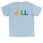 Open to All - Light Colors, a Light Blue Classic Unisex Tee (back-view)