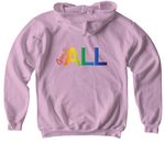 Open to All - Light Colors, a Light Pink Softstyle Youth Pullover Hoodie (back-view)