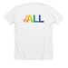 Open to All - Light Colors, a Solid White Blend Premium Unisex Tee (back-view)