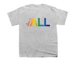 Open to All - Light Colors, a Sport Grey Youth Unisex Tee (back-view)