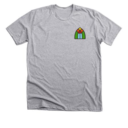 Church Logo on Breast, a Athletic Heather Premium Unisex Tee