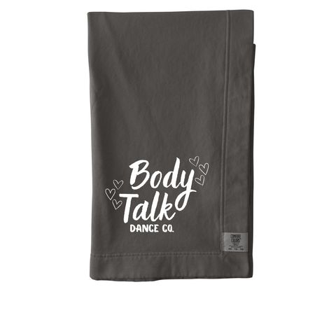 Body Talk Comfort Colors Blanket, a Pepper Comfort Colors Blanket