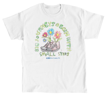 Big Journeys Begin With Small Steps, a White Classic Unisex Tee